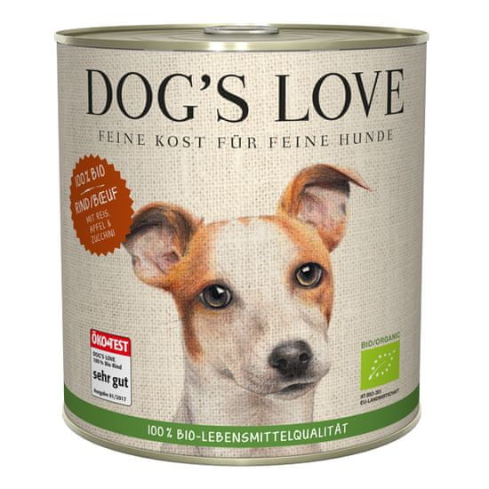 Dog's Love 100 % BIO Organic konzerva za pse, goveđe meso, 800 g