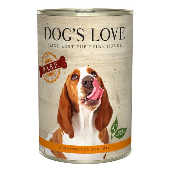 Dog's Love B.A.R.F. konzerva za pse, s puretinom, 400 g