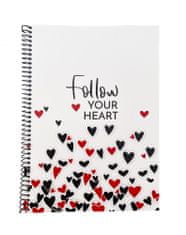 spiralna bilježnica Follow your heart, A5