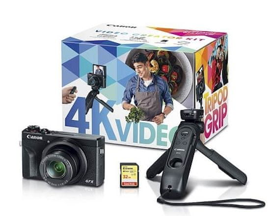 Canon G7X III Vlogger Kit digitalni fotoaparat + stalak + SD (64 GB)