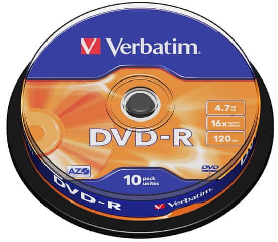 Verbatim DVD-R medij 4,7 GB, 16x, 10 na osi (43498)
