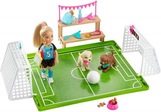 Mattel lutka Barbie Chelsea nogometašica, set za igru