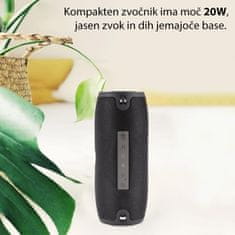 Manta SPK15GO Bluetooth zvučnik IPX4, 20 W, crni