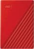 Western Digital My Passport 2 TB prijenosni disk, crveni