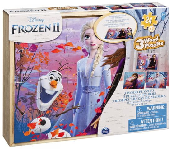 Spin Master Frozen 2 drvena slagalica 3D, 3x 24 dijelova