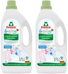 Frosch gel za pranje dječje odjeće, eko, hipoalergenski, 2x 1,5 l