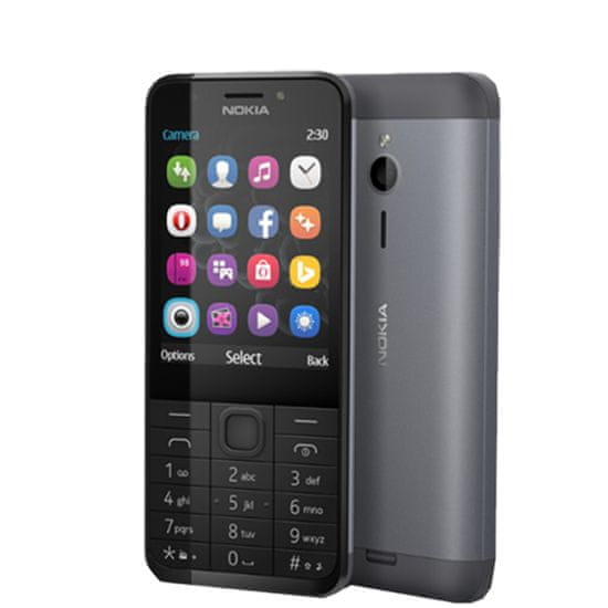 Nokia mobilni telefon Nokia 230, tamno srebrni