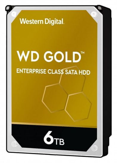 Western Digital GOLD 6 TB, SATA 6 Gb/s, 128 MB, 7200 tvrdi disk