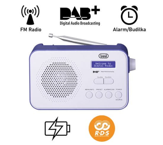 Trevi 7F92R prijenosni digitalni radio, DAB, DAB+, FM
