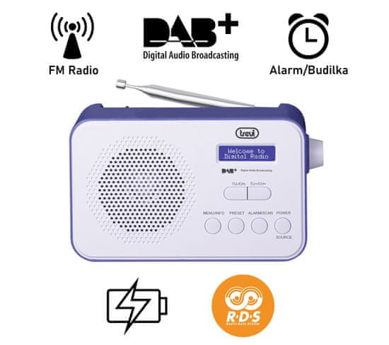 Trevi 7F92R prijenosni digitalni radio, DAB, DAB+, FM