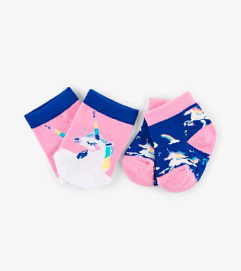 Little Blue House Rainbow Unicorns 2-Pack dječje čarape, dvostruko pakiranje