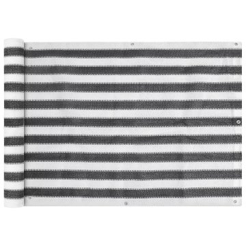 Vidaxl HDPE vrtna pregrada 75x600 cm antracit i bijela