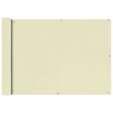 Vidaxl Balkonska Zaštita Oxford Tkanina Krem boje 75x400 cm