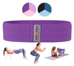 Sport2People tekstilna elastika za vježbanje, L, boja grožđa