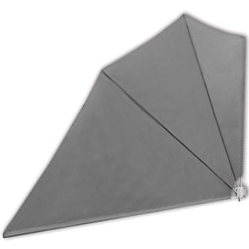 Vidaxl Sklopiva bočna tenda siva 160 x 240 cm