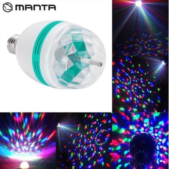 Manta DLB003 EMERALD Disco LED RGB žarulja, za zabave