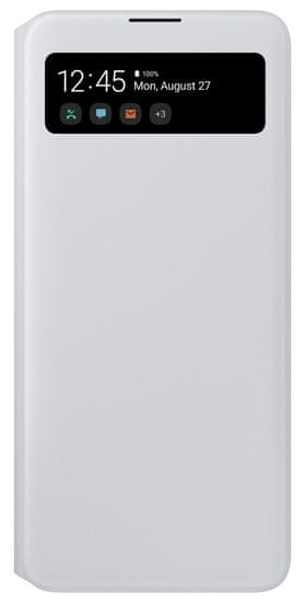 Samsung Galaxy A71 S View maska, preklopna, bijela
