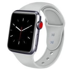 BStrap Soft Silicone remen za Apple Watch 42/44/45mm, Gray