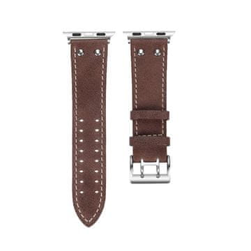 BStrap Leather Sport remen za Apple Watch 42/44/45mm, Cofee