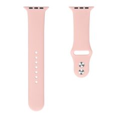 BStrap Soft Silicone remen za Apple Watch 42/44/45mm, Pink Sand