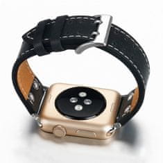BStrap Leather Sport remen za Apple Watch 38/40/41mm, Black