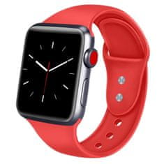 BStrap Soft Silicone remen za Apple Watch 42/44/45mm, Red