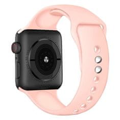 BStrap Soft Silicone remen za Apple Watch 42/44/45mm, Pink Sand