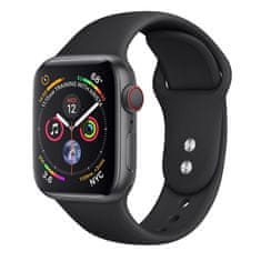 BStrap Soft Silicone remen za Apple Watch 42/44/45mm, Black