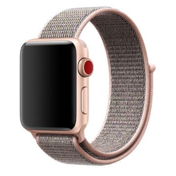 BStrap Nylon remen za Apple Watch 42/44/45mm, Rose Gold