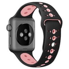BStrap Silicone Sport remen za Apple Watch 38/40/41mm, Black Pink