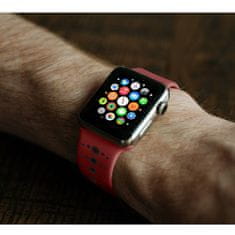 BStrap Silicone Sport remen za Apple Watch 42/44/45mm, Red Black
