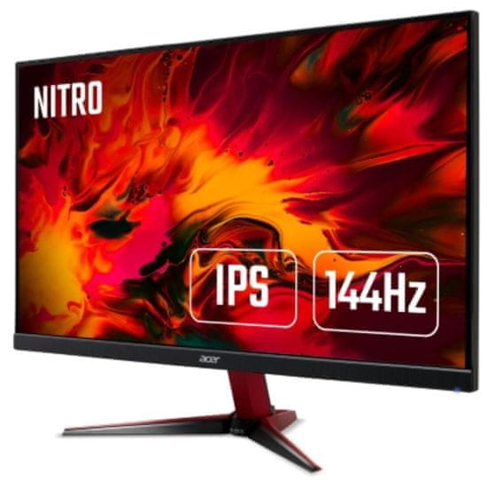 Acer Nitro VG252QXbmiipx IPS HDR gaming monitor, crno-crveni