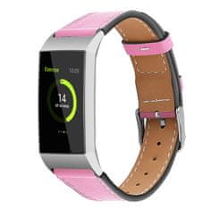 BStrap Leather Italy (Small) remen za Fitbit Charge 3 / 4, pink