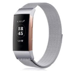 BStrap Milanese (Small) remen za Fitbit Charge 3 / 4, silver