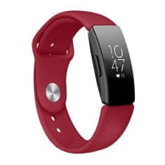 BStrap Silicone (Large) remen za Fitbit Inspire, red Vine