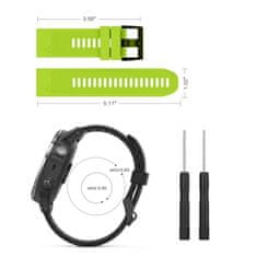 BStrap Silicone Acton remen za Garmin Fenix 5 / 6 / 6 Pro / 7 / 8 47mm / E, black