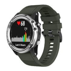 BStrap Silicone Acton remen za Garmin Fenix 5 / 6 / 6 Pro / 7 / 8 47mm / E, army green