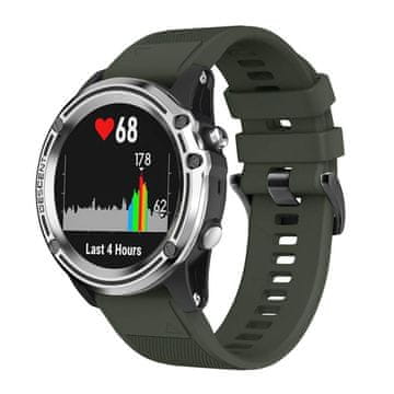 BStrap Silicone Acton remen za Garmin Fenix 5 / 6 / 6 Pro / 7 / 8 47mm / E, army green