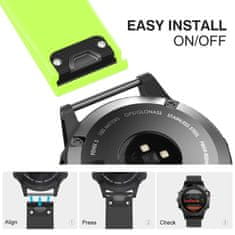 BStrap Silicone Acton remen za Garmin Fenix 5 / 6 / 6 Pro / 7 / 8 47mm / E, black