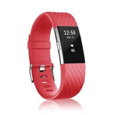 BStrap Silicone Diamond (Small) remen za Fitbit Charge 2, red