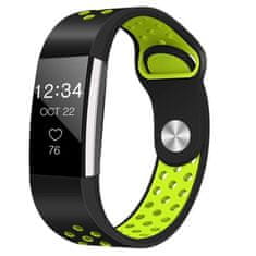 BStrap Silicone Sport (Small) remen za Fitbit Charge 2, black/green