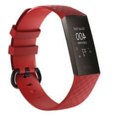BStrap Silicone Diamond (Large) remen za Fitbit Charge 3 / 4, red