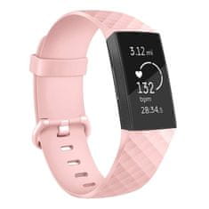 BStrap Silicone Diamond (Large) remen za Fitbit Charge 3 / 4, sand pink