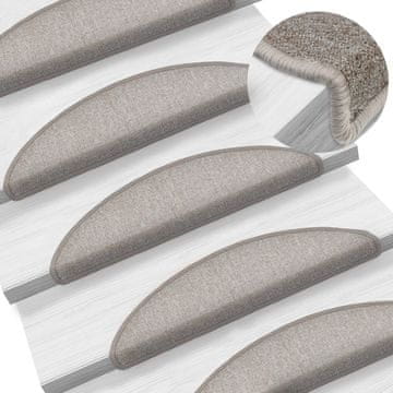 Vidaxl Gazišta za stepenice, 10 kom, 56x17x3 cm, taupe