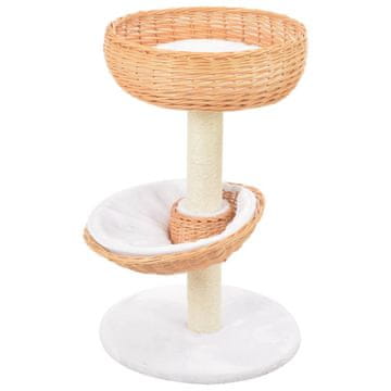 Vidaxl Grebalica za mačke sa sisal stupom, prirodna, pletena