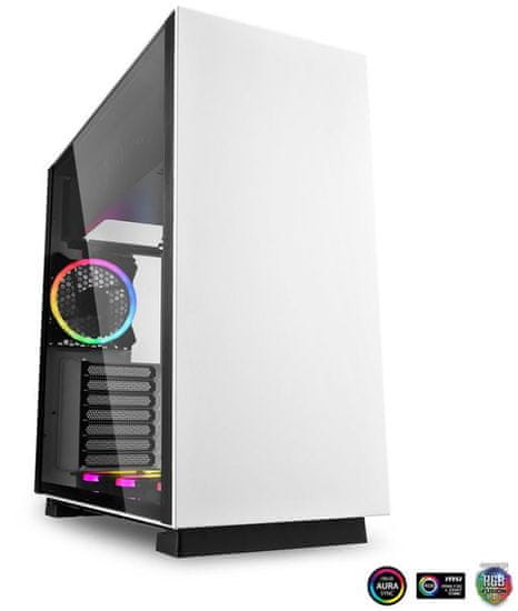 Sharkoon Pure Steel RGB, Midi ATX kućište s prozorom, bijelo