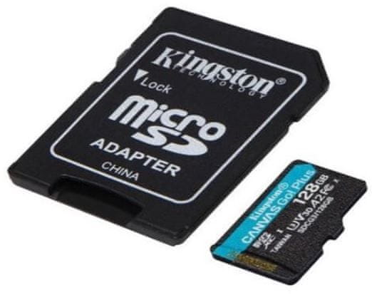 Kingston Canvas Go! Plus microSD 128 GB memorijska kartica + microSD adapter