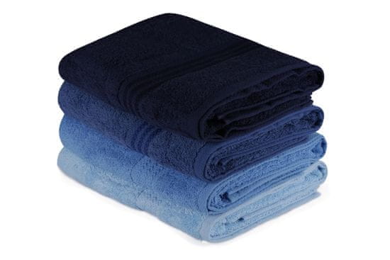 komplet ručnika Bath, 4 komada, plava