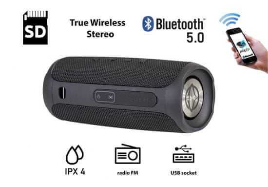 Manta SPK130GO Bluetooth zvučnik, crni
