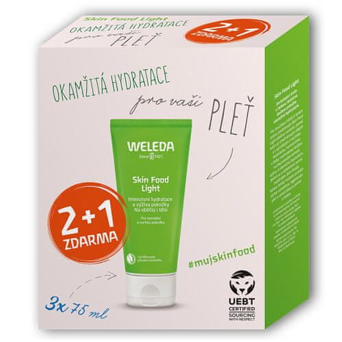 Weleda Moisturizing and Nourishing Cream Skin Food Light poklon set, 3 x 75 ml